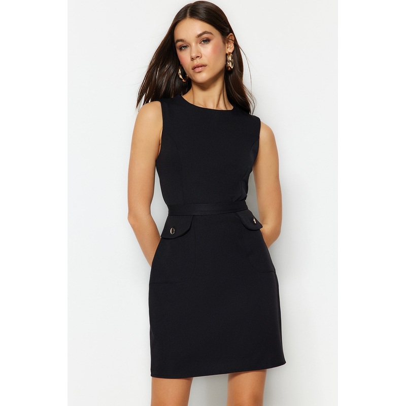 Women's Plain Mini Sleeveless Business Regular fit Dress
