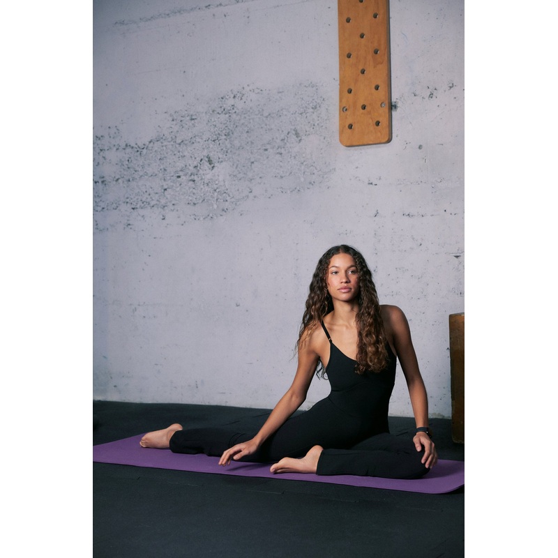 Women's Plain Suspended Sportswear Fitted Jumpsuit