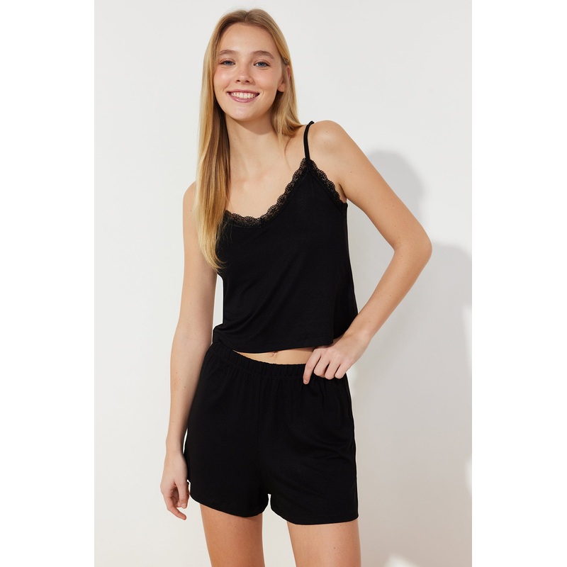 Women's Solid Suspended Lounge/home Regular Pajama Set