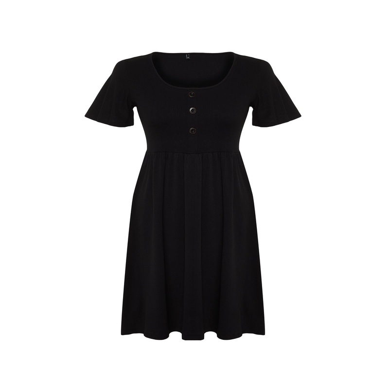 Curve Women's Unifarben Midi Short Casual Relaxed Plus Size Dresses