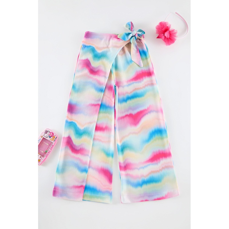 kds Girls Straight Wide Leg High Waist Trousers