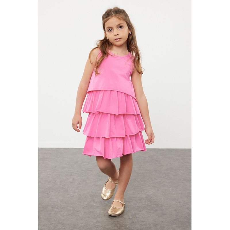 kds Girls Unifarben Maxi Short Casual Regular Fit Dresses