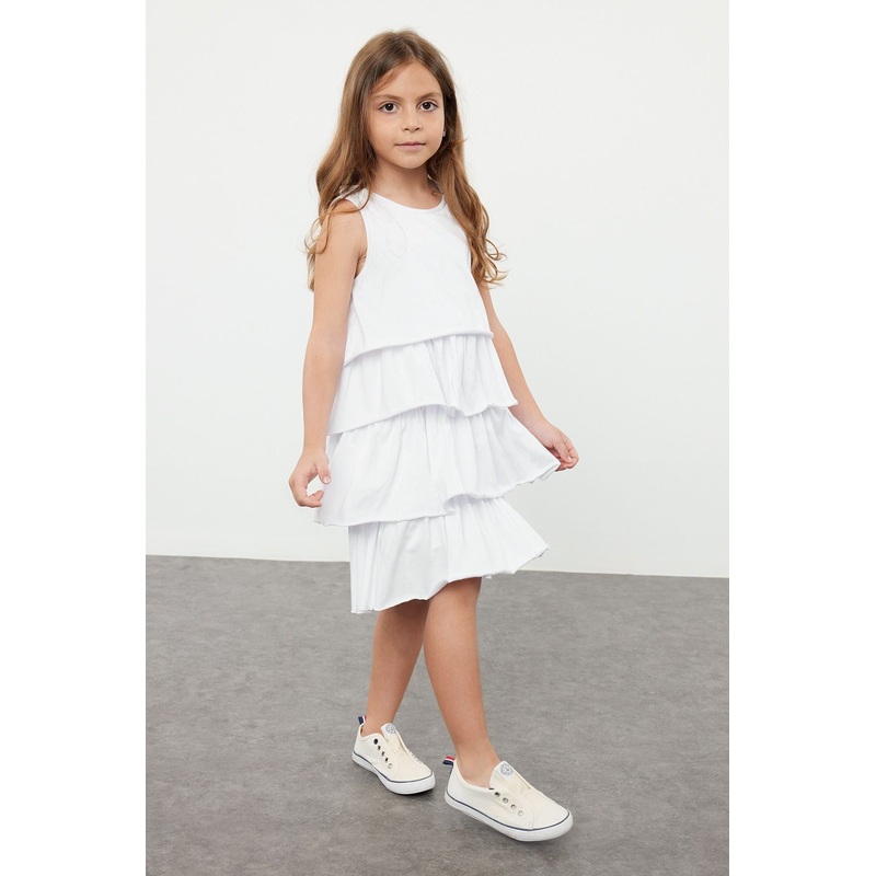 kds Girls Unifarben Maxi Sleeveless Casual Regular Fit Dresses