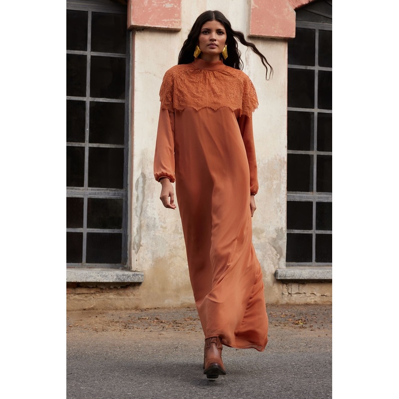 Modest Women's Beige Straight Maxi Long Stylish/night Regular Hijab Dress