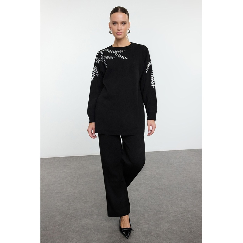 Modest Women's Unifarben Long Casual Fitted Two-Piece Set