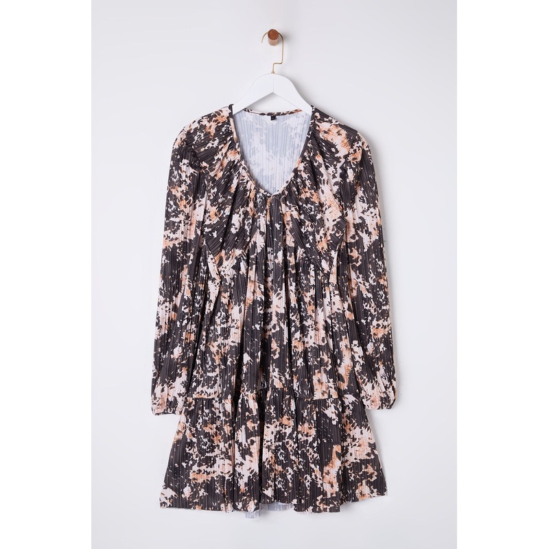 Women's Abstrakt Mini Long Casual Slim Dress