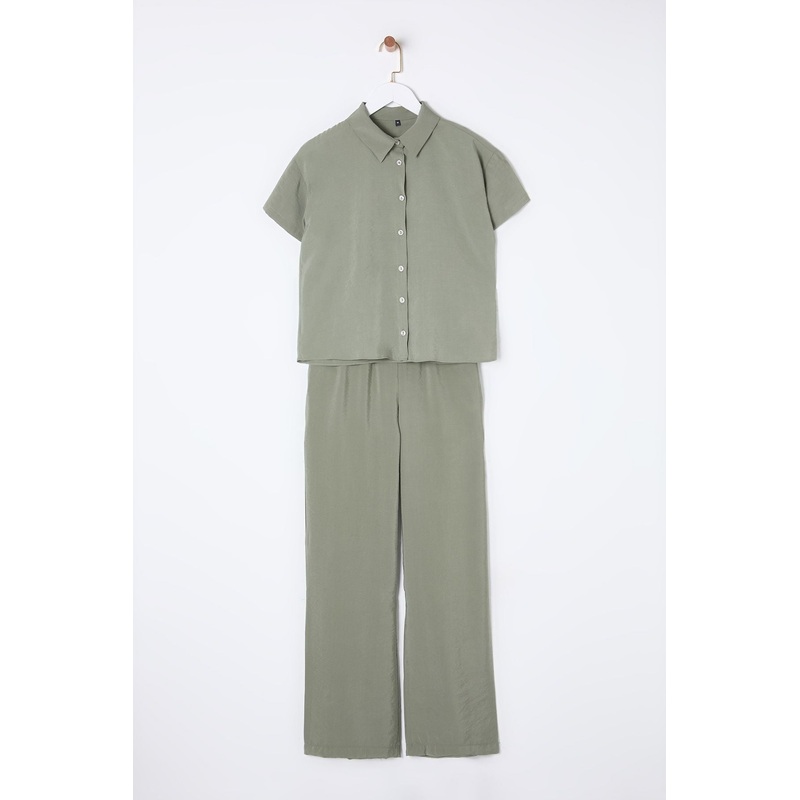 Women's Plain Short Casual Regular Two Piece Sets