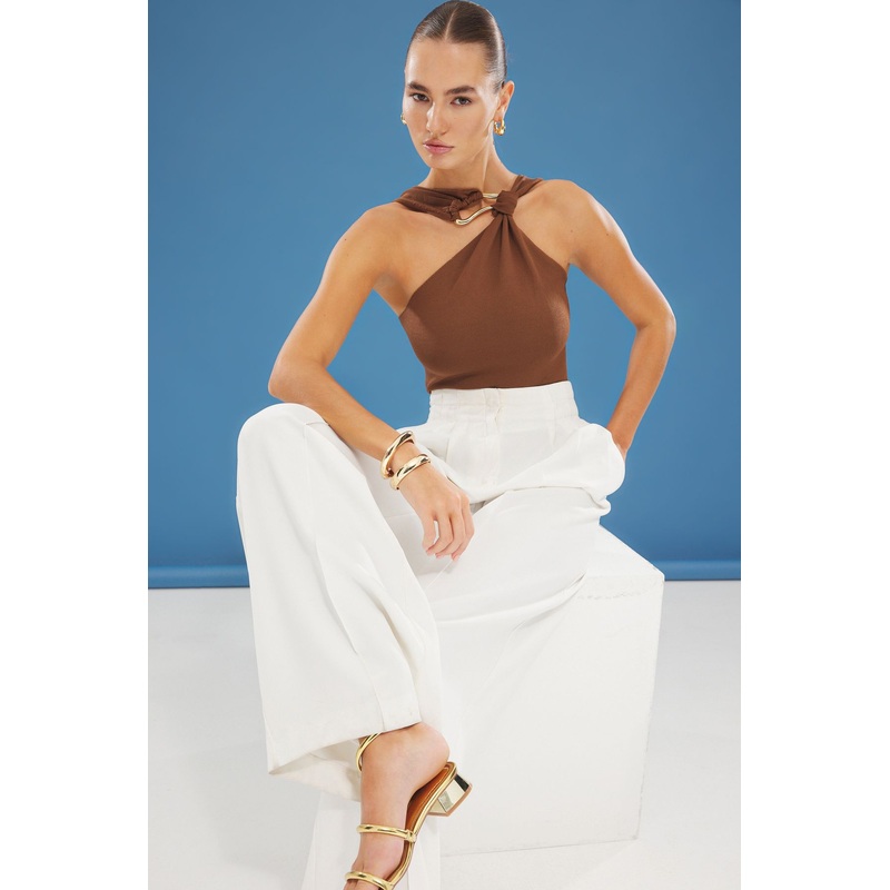 Women's Plain Spaghetti Strap Regular Blouse