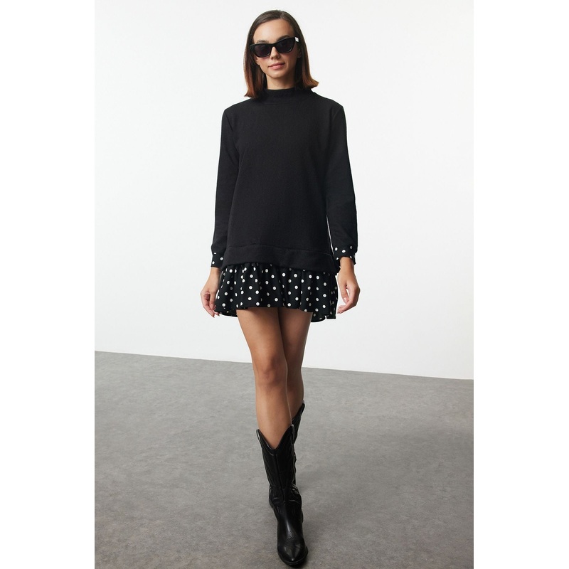 Women's Spotted Mini Long Casual/daily Regular Dress