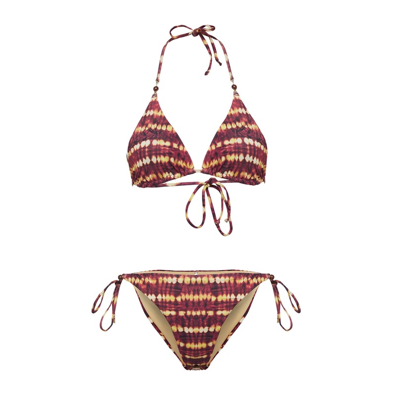 Women's Very Colorful Abstract Disposal Container Bikini Set