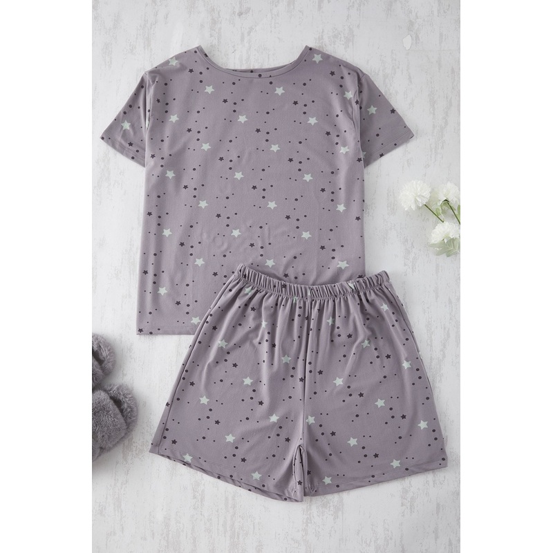 Curve Women's Galaxy Short Regular Plus Size Pajama Set