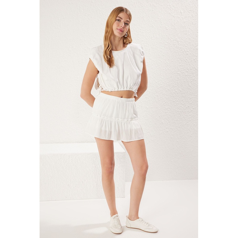 Women's Geblmt Normal Waist Shorts