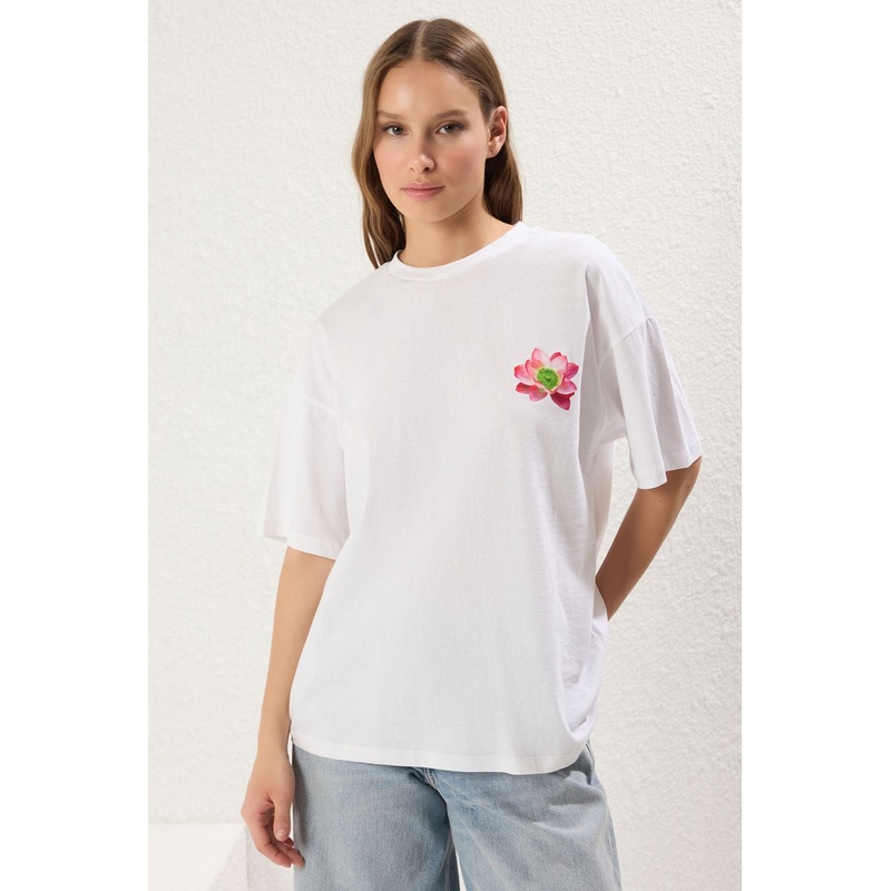 Women's Geblmt Short Oversize T-Shirt