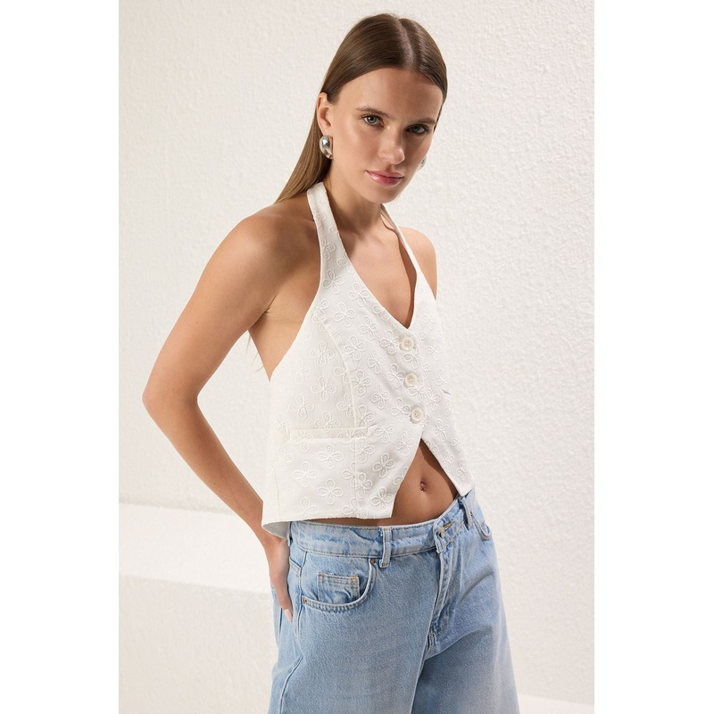 Women's Patterned Regular Waistcoat