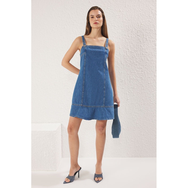 Women's Plain Short Spaghetti Strap Casual Relaxed Fit Dress