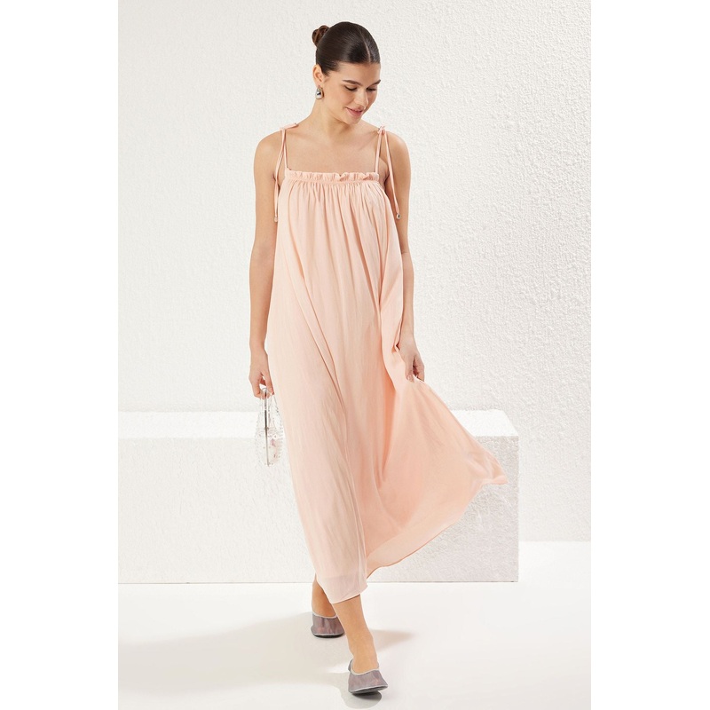 Women's Rosa Plain Maxi Spaghetti Strap Casual Relaxed Fit Dress