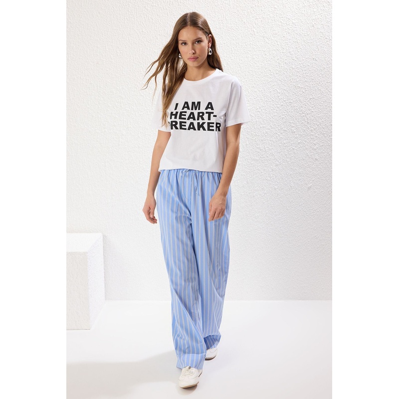 Women's Slogan Short Slim T-Shirt