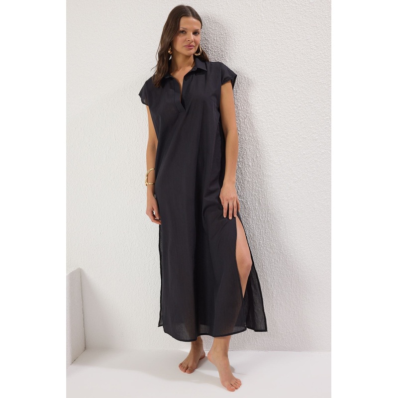 Women's Straight Midi Short Beachwear Fitted Dress