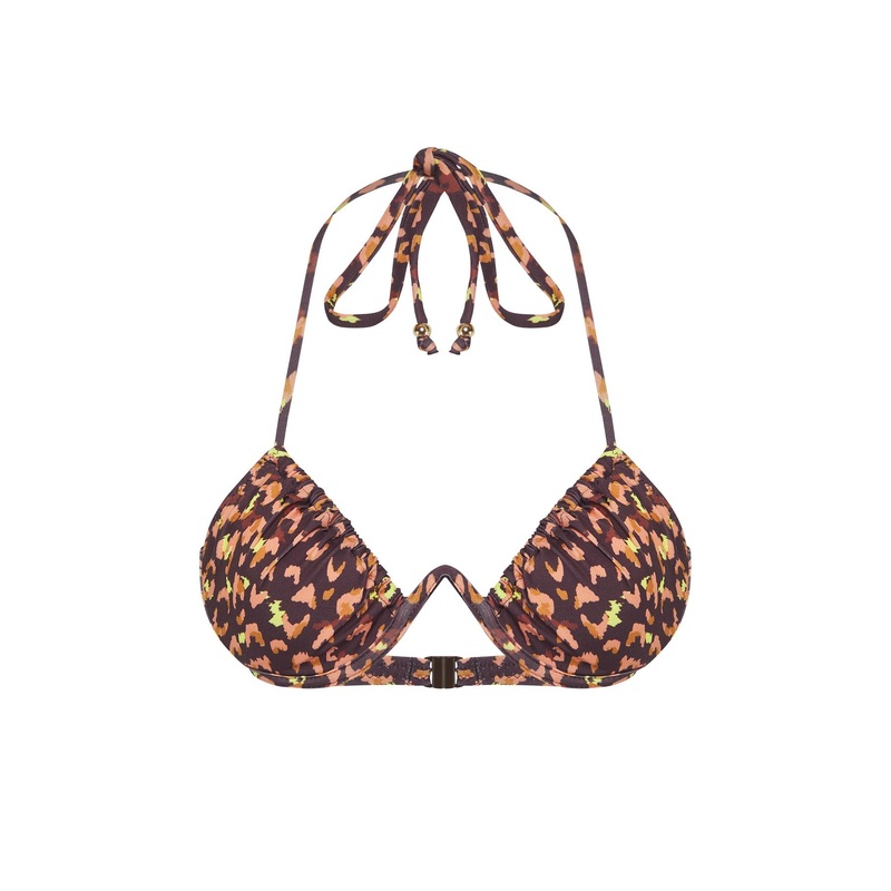 Women's Very Colorful Abstract Disposal Container Bikini Top