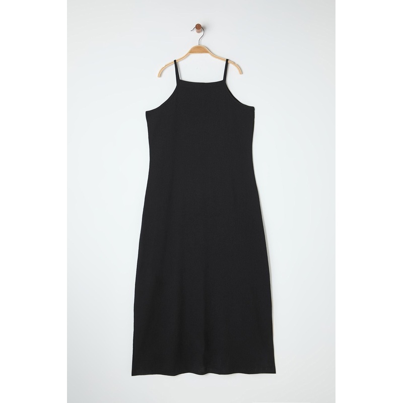 Curve Women's Plain Maxi Sleeveless Casual Relaxed Fit Plus Size Dress