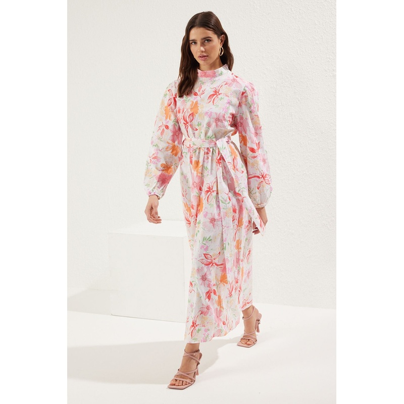 Modest Women's Geblmt Long Long Casual Fitted Modest Dresses