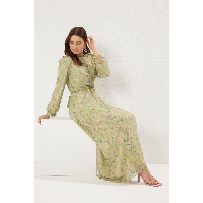 Modest Women's Geblmt Long Long Evening / Daily Fitted Modest Dresses