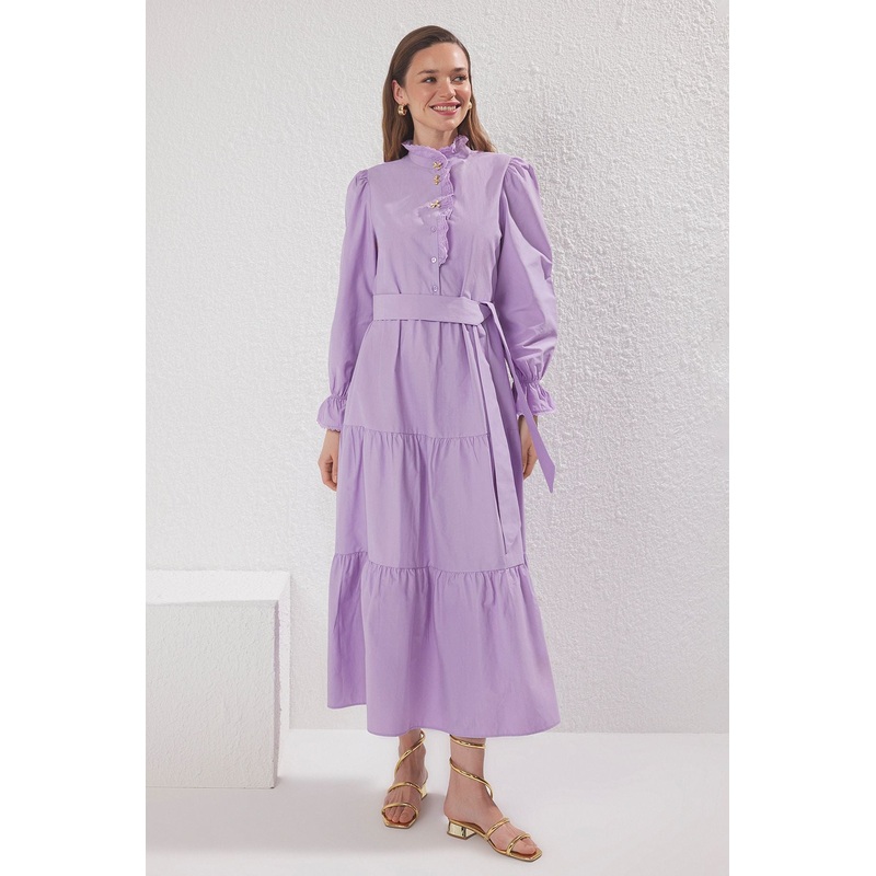 Modest Women's Purple Straight Long Long Casual/daily Regular Hijab Dress