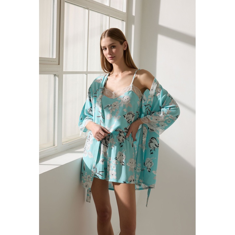 Women's 3 Pack Very Colorful Flowering Hanging Lounge/home Regular Pajama Set