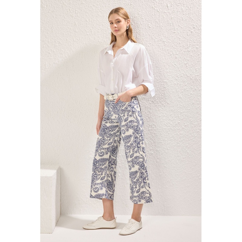 Women's Very Colorful Ethnic Culotte Normal Waist Jeans