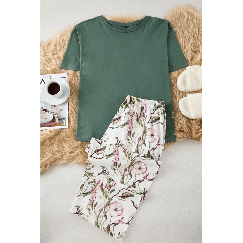 Curve Women's Flowering Short Regular Plus Size Pajama Set