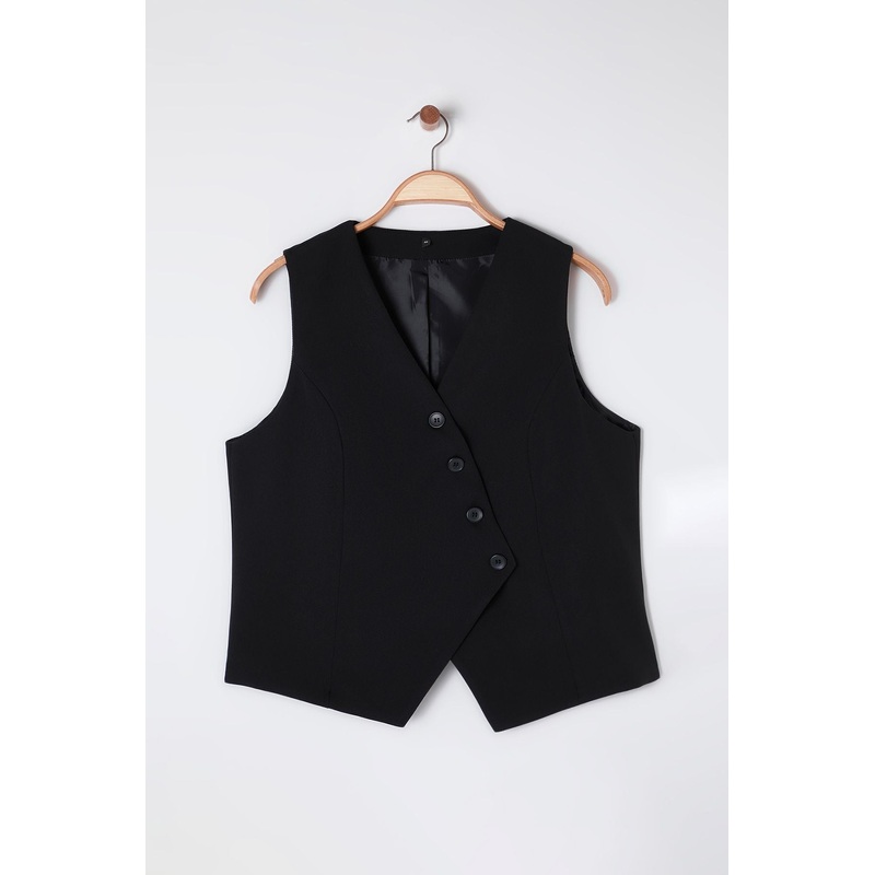 Curve Women's Plain Sleeveless Regular Plus Size Vest