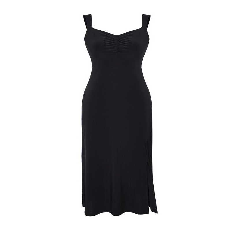 Curve Women's Straight Midi Hanging Casual/daily Slim Plus Size Dress