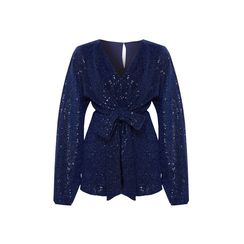 Women's Navy Blue Straight Long Stylish/night Fitted Overalls