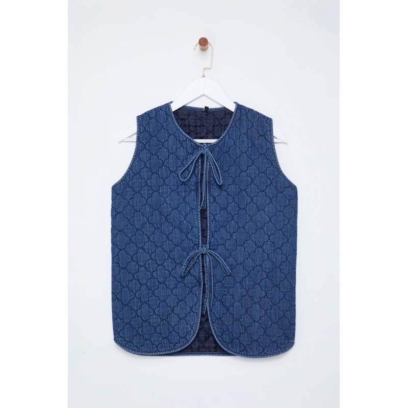 Women's Patterned Sleeveless Regular Waistcoat