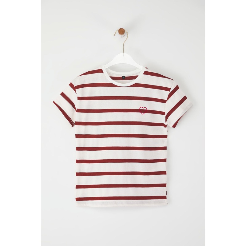 kds Girls Striped Short Oversized T-Shirt