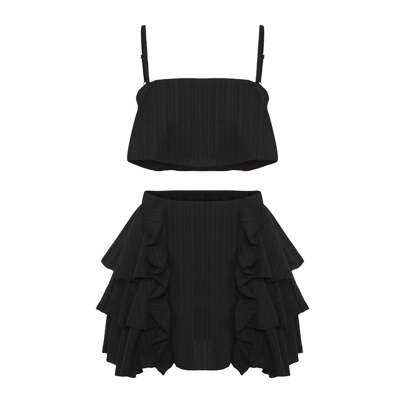 Women's Straight Short Beachwear Fitted Two Piece Sets