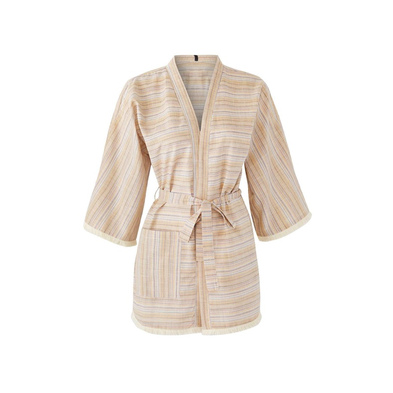 Women's Very Colorful Striped Long Oversize Kimono & Kaftan