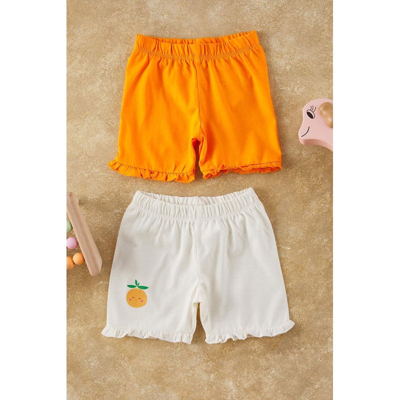 kds Girls Printed Regular High Waist Shorts & Bermudas