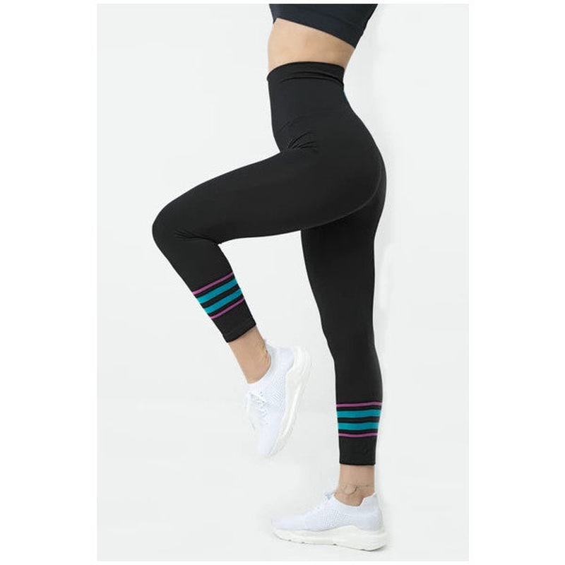 Gigotto Colorful Striped Seamless High Waist Sports Tights
