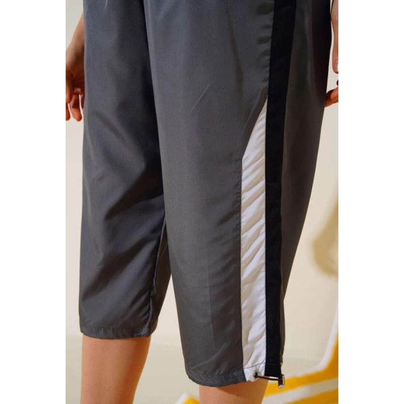 Capri Shorts Swimsuit With Pockets Anthracite