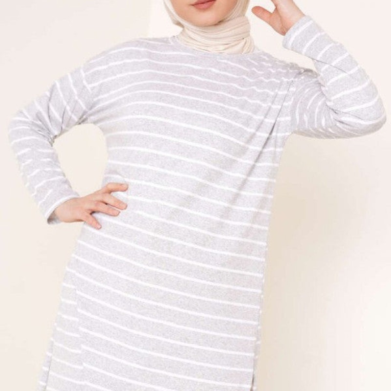 Striped Tunic Gray