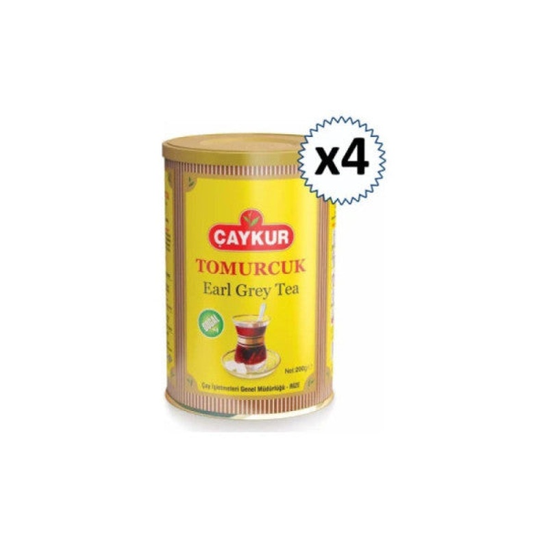 aykur Earl Gray Tea Bud Bulk Tea Tin 200g x 4