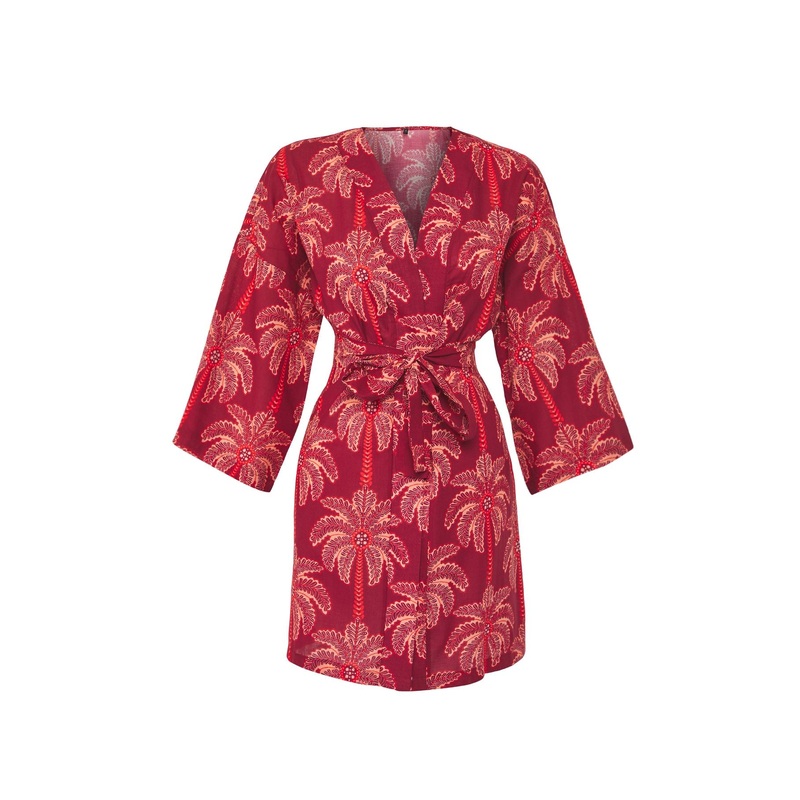 Women's Very Colorful Flowering Long Oversized Kimono & Kaftan