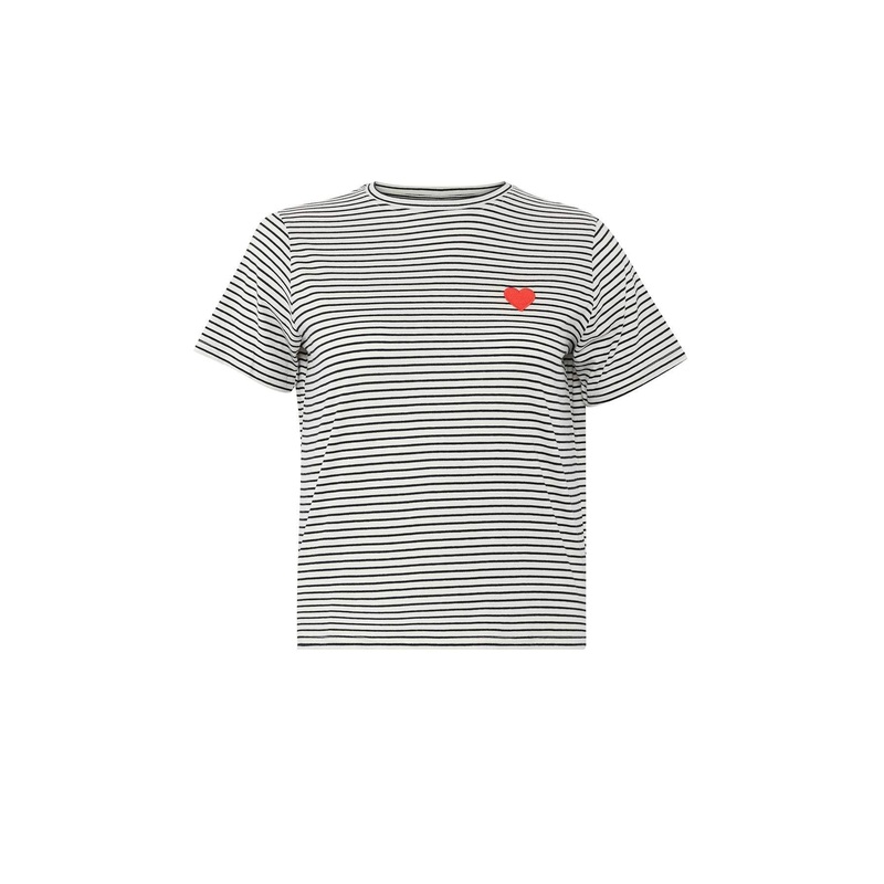 Curve Women's Striped Short Regular Plus Size T-Shirt