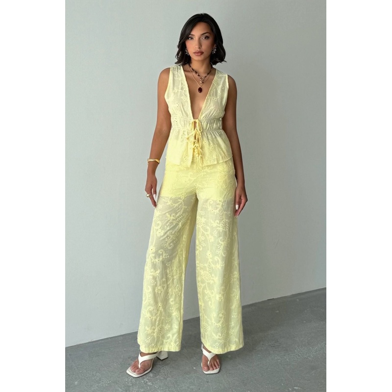 Women's Geblmt High Waist Trousers