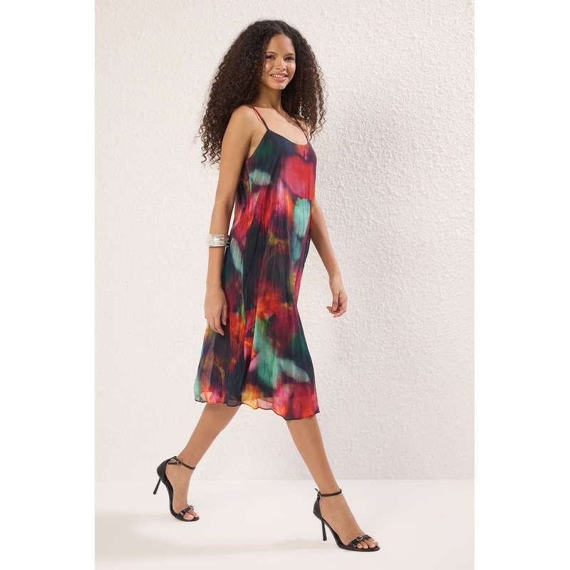 Women's Very Colorful Abstract Midi Sleeveless Casual/daily Relaxed Dress