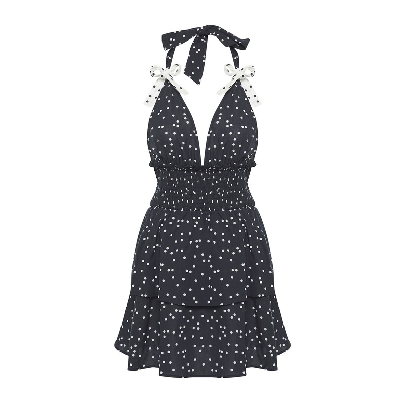 Women's Very Colorful Printed Midi Sleeveless Beachwear Oversized Dress