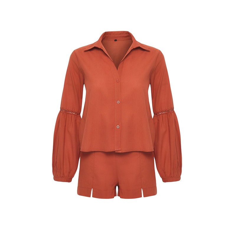 Women's Burgundy Straight Long Beachwear Fitted Two Piece Sets