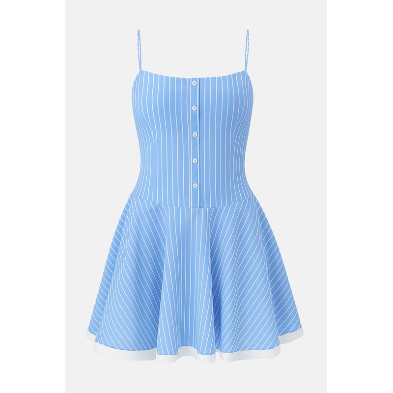 Women's Striped Short / Mini Sleeveless Casual/daily Skater Dress