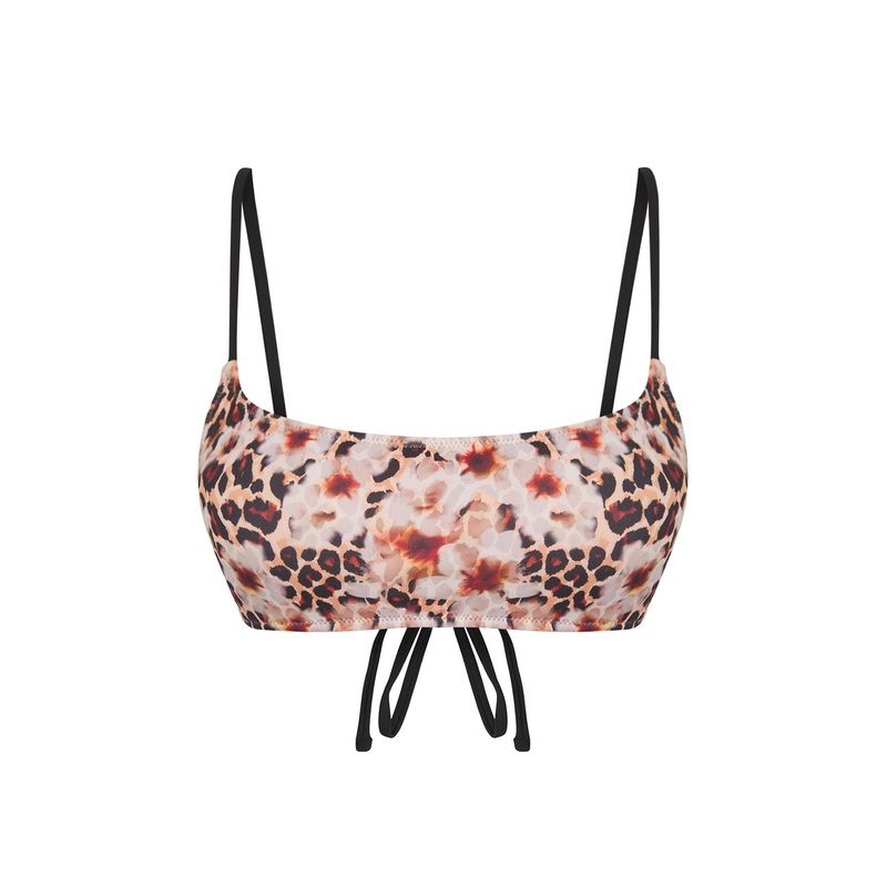 Women's Very Colorful Animal Throwing Cap Bikini Top